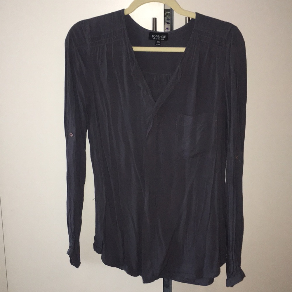 Topshop steel blouse!